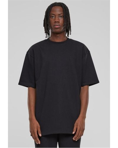 Urban Classics Leichtes frottee-t-shirt mit rundhalsausschnitt - Schwarz