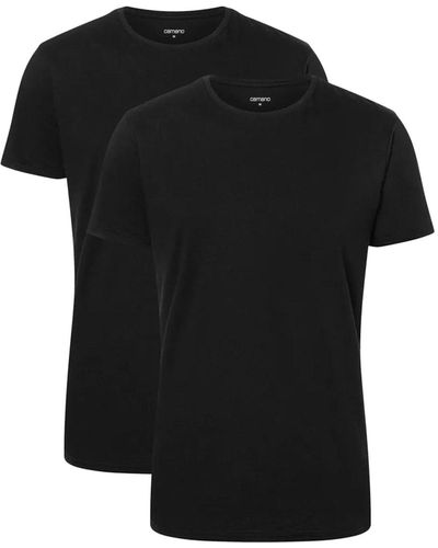 Camano T-shirt, 2er pack – comfort bci cotton, rundhals-ausschnitt, baumwolle - Schwarz