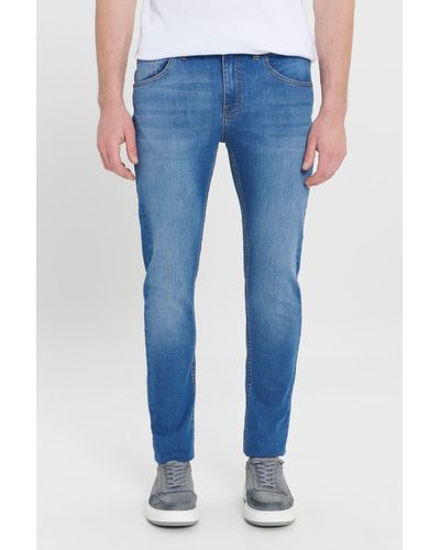 AC&Co / Altınyıldız Classics Marinee slim fit-jeans aus rıss-baumwoll-stretch-denim - Blau