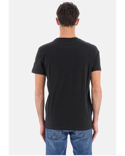 La Martina Shirt t-shirt regular fit reichard mit logo-print - Schwarz