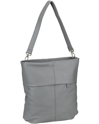 Zwei Handtasche unifarben - Grau