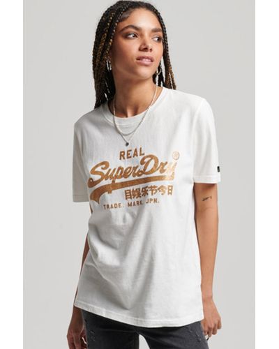 Superdry T-shirt regular fit - Weiß