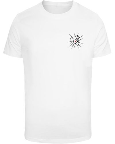 Mister Tee Zerbrochenes glas t-shirt - Weiß