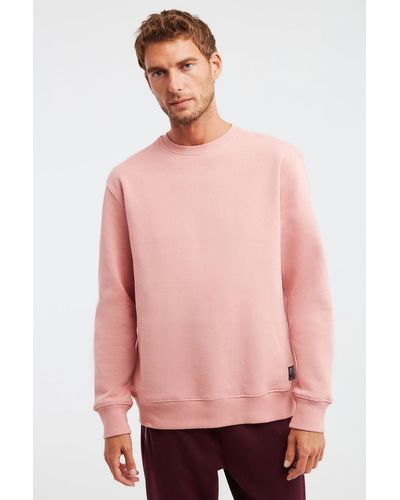 Grimelange Travis sweatshirt aus weichem stoff, reguläre passform, runder kragen, - Pink