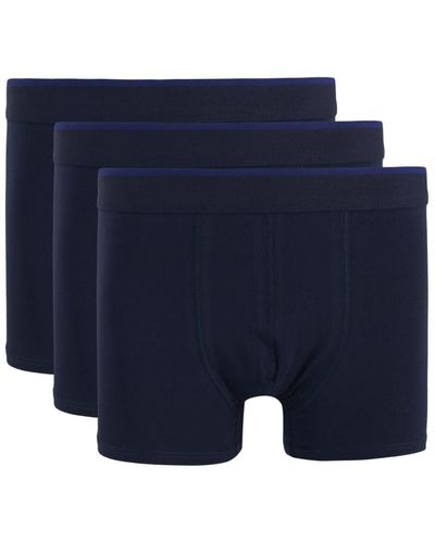 Defacto 3er-set boxershorts mit normaler passform - Blau