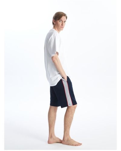 LC Waikiki Pyjama-shorts mit standard-passform - Blau