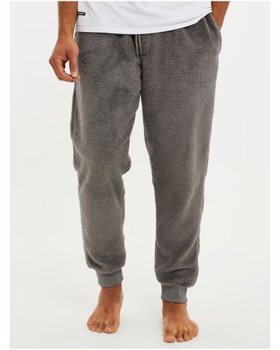 Threadbare Pyjama set unifarben - Grau
