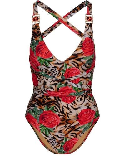 Moda Minx Badeanzug be fierce multiway swimsuit tiger rose - Rot