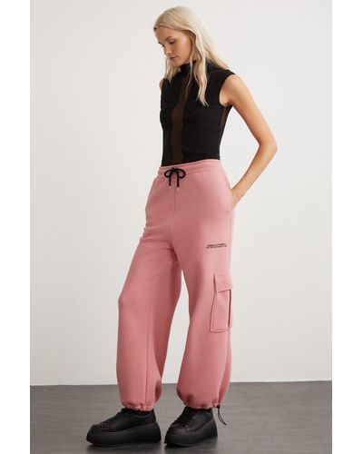Grimelange Tegan jogginghose mit elastischem bund und cargotasche, bestickt, - Mehrfarbig