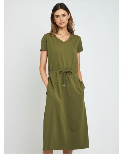 Threadbare Kleid thb willow midi - Grün
