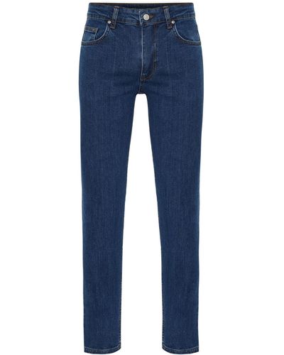 Trendyol Mittele skinny fit jeans jeanshose - Blau