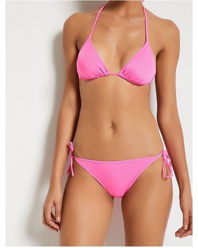 Koton Schlichtes bikini-unterteil - Pink