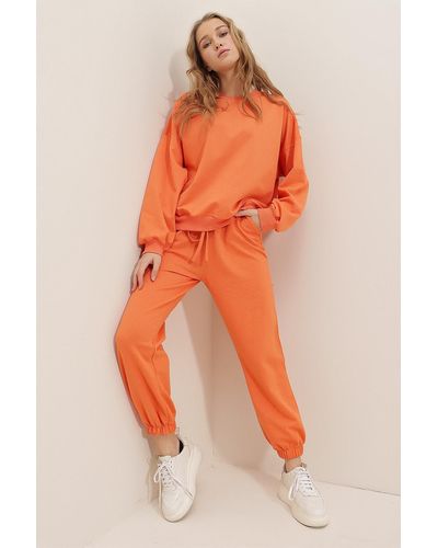 Trend Alaçatı Stili Trainingsanzug regular fit - Orange