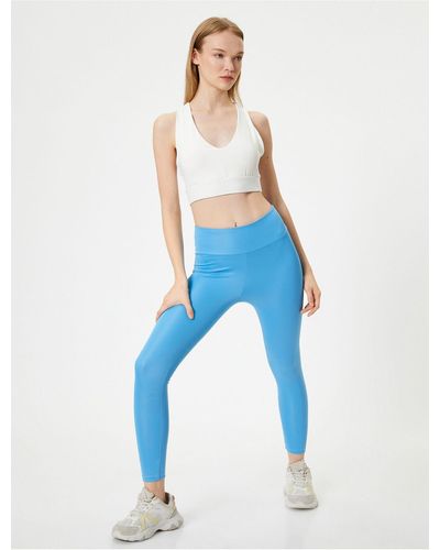 Koton Sport-leggings – slim fit mit normaler taille - Blau
