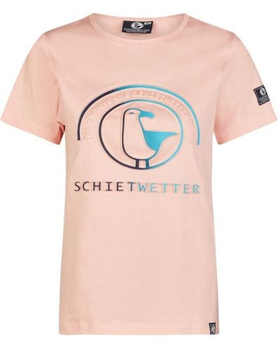Schietwetter T-shirt "mara", 3d-print, 100% baumwolle, luftig - Pink