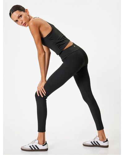 Koton Basic-sport-leggings mit hoher taille und knöchellänge im slim fit - Schwarz
