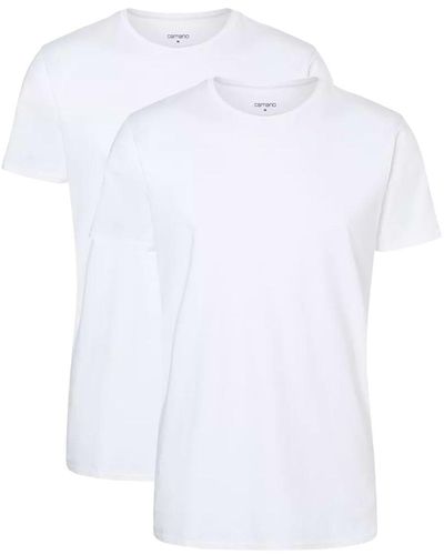 Camano T-shirt, 2er pack – comfort bci cotton, rundhals-ausschnitt, baumwolle - Weiß