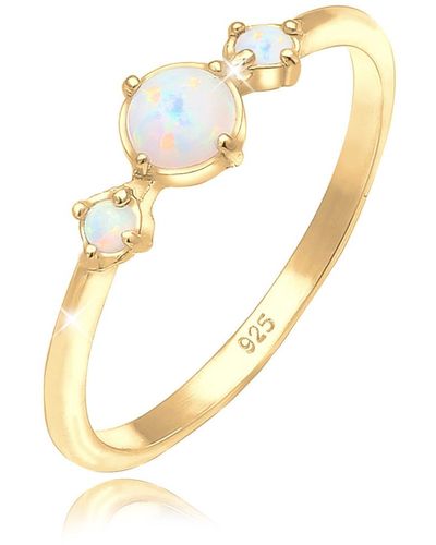 Elli Jewelry Ring opal - Mettallic