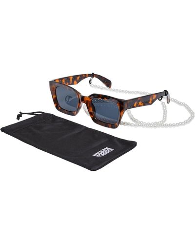 Urban Classics Unisex-sonnenbrille poros mit kette - one size - Orange