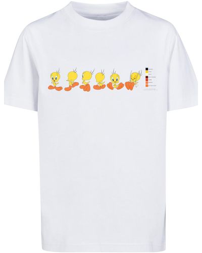 F4NT4STIC Looney tunes tweety pie rock mit t-shirt mit verlängerter  schulter in Schwarz | Lyst DE
