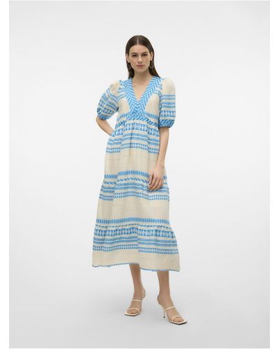 Vero Moda Kleid vmrosanna langes kleid - Blau