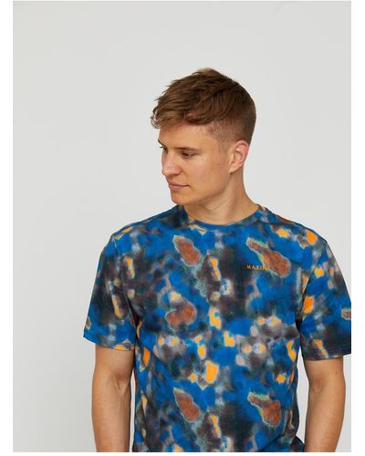 Mazine T-shirt mit sputnik-aufdruck - Blau