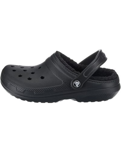 Crocs™ Sandale gefütterter clog mit flauschigem futter und fersenriemen - Schwarz