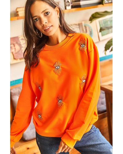 Olalook Sweatshirt regular fit - Orange