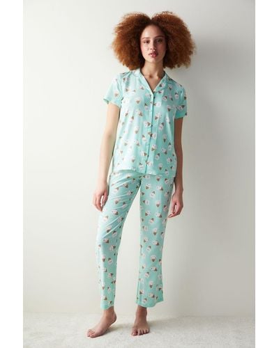 Penti Pyjama-set mit hemd und hose in eiscreme-mint - Grün