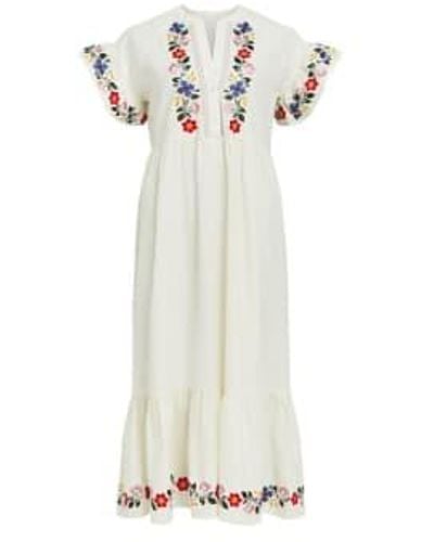 Object Citta Embroidered Dress - White