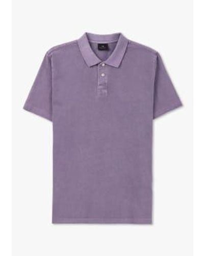 Paul Smith S Acid Wash Polo Shirt - Purple