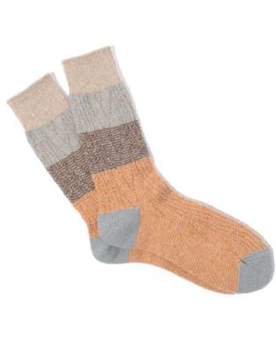 Anonymous Ism Gradation Cable Crew Socks - Gray