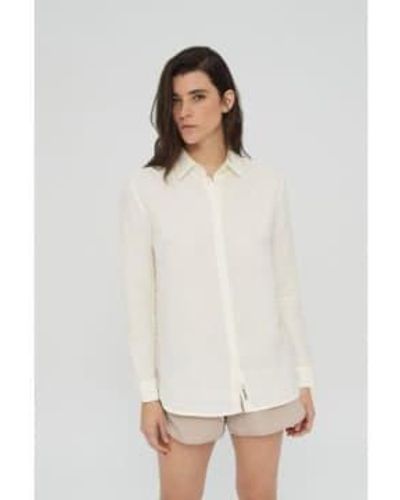 Ecoalf Camisa canterbury blanco roto