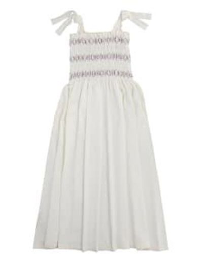 seventy + mochi Seventy Mochi Sally Bandeau Dress In Ecru - Bianco