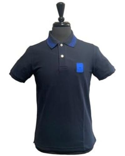 Psycho Bunny Shane fashion polo -shirt in marineblau b604x1pc nvy