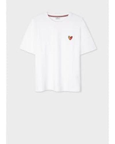 Paul Smith Camiseta corazón remolino blanco