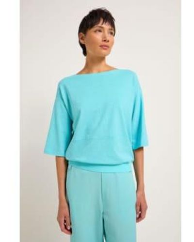 Lanius Hemp And Cotton Green Shirt - Blu