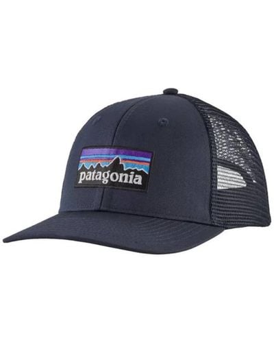 Patagonia Hat P-6 Logo Trucker Blue