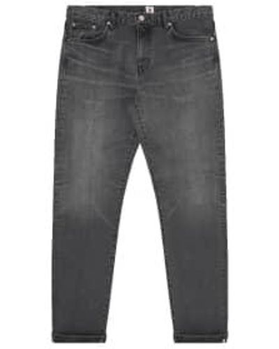 Edwin Regelmäßige sich verjüngte jeans schwarzes licht verwendete l32 - Grau