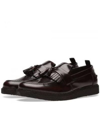 Fred Perry X George Cox Tassel Loafer B9278 Oxblood - Negro