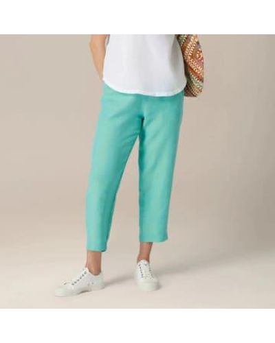 Sahara Cross Dye Slim Trousers Aquamarine - Blu