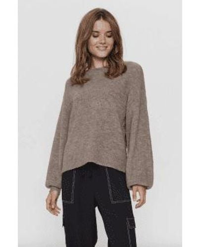 Numph Numelia Pullover Brownie Xs