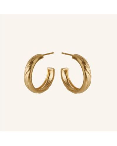 Pernille Corydon River Hoop Earrings Plated - Metallic