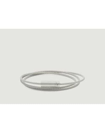 Le Gramme Triple Cable Bracelet 925 - White
