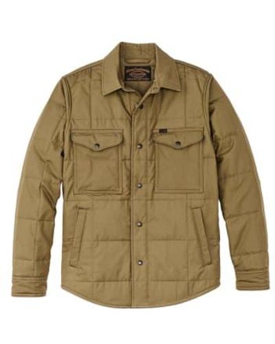 Filson Cover Cloth Quilted Jac Shirt Drab - Verde