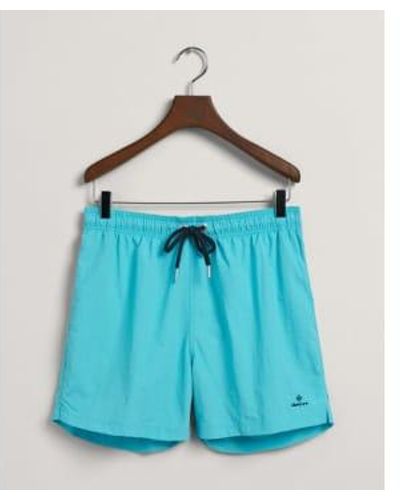 GANT Pantalones cortos natación ligero acuado clásico - Azul