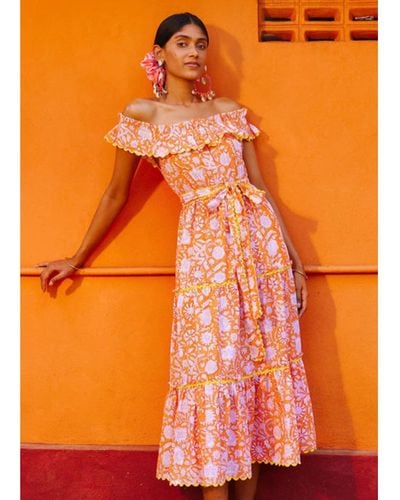 Orange and Pink Dresses for Women | Lyst
