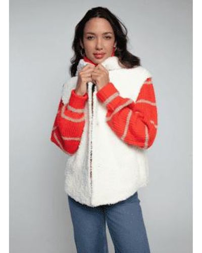 Nooki Design Crème willoughby fausse fur gilelet - Rouge