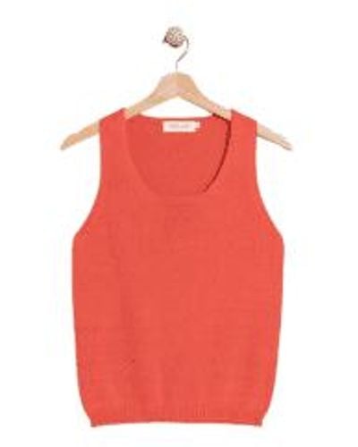 indi & cold Indi And Cold Plain Knit T Shirt In - Rosso