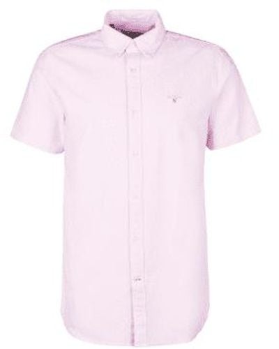 Barbour Oxford Short Sleeve Tailored Shirt S - Pink